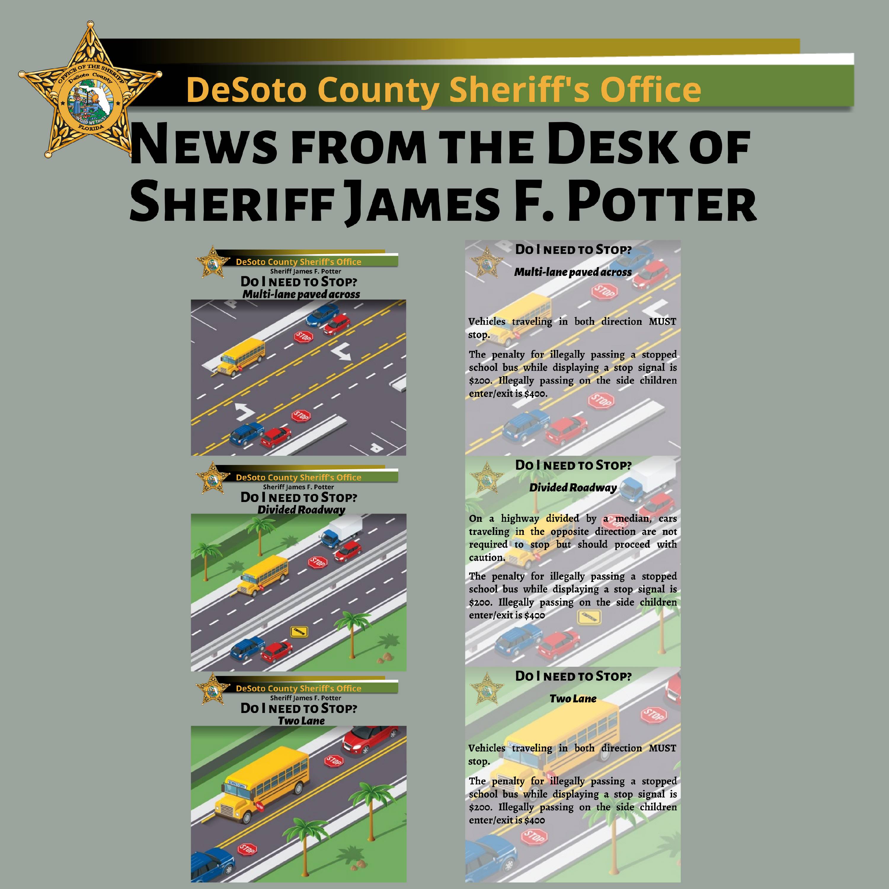 8-12-22 News from the Desk of Sheriff James F. Potter - School is in; Please Drive Cautiously (2) - Copy